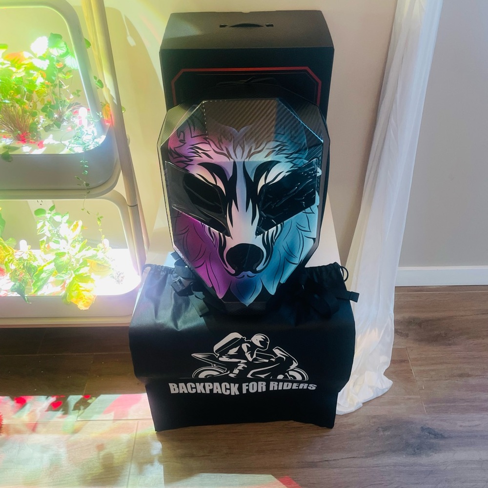 Knight Wolf Motorcycle Backpack